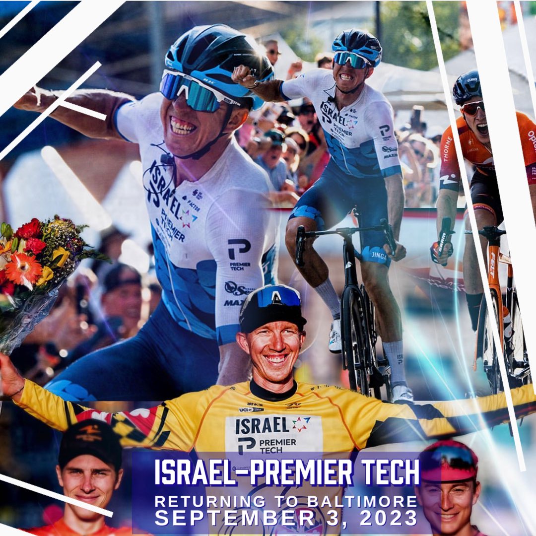 Last year, @sepvanmarcke sprinted to victory for @IsraelPremTech celebrating our inaugural event finishing in the Inner Harbor in @BaltimoreMD.💥

Come see them defend their title this Labor Day weekend, September 3, 2023 💪 🇮🇱 

#yallaIPT #MCCUHC23 @MarylandSports @visitmaryland