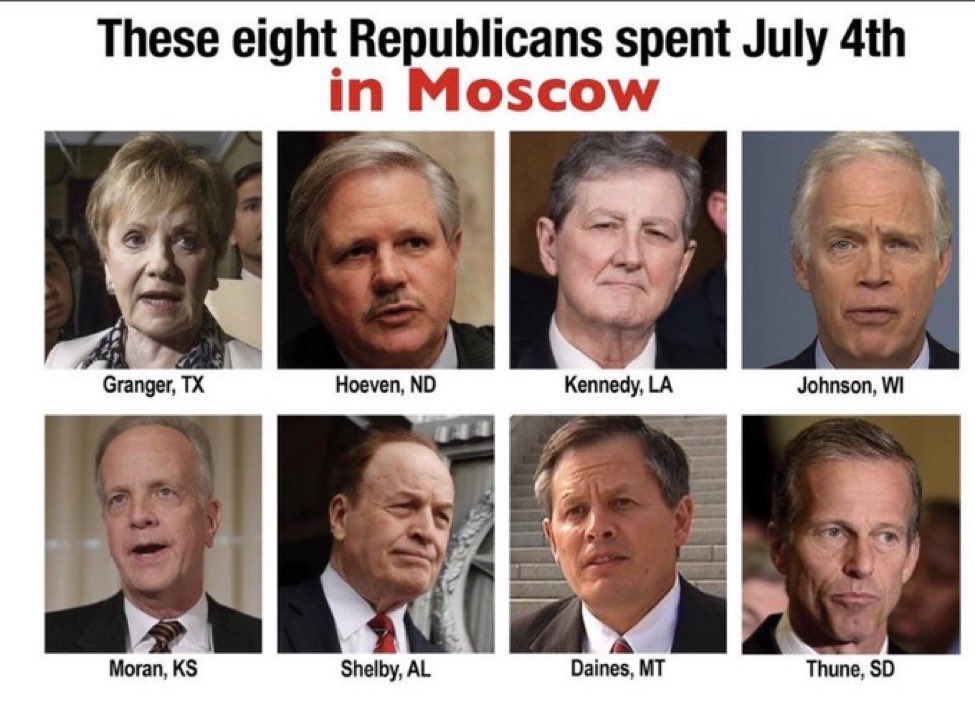 Do you remember when Democrats went to Moscow to celebrate the 4th of July? 

Me neither.