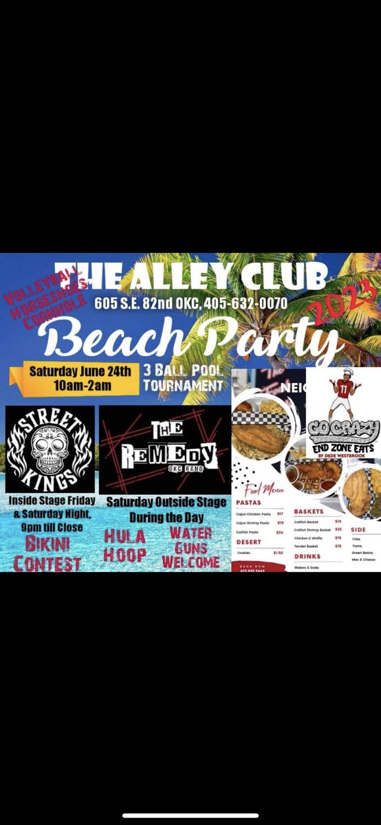 📍 605 SE 82nd St
Oklahoma City, OK  73149
United States

⏰ Now until 2pm