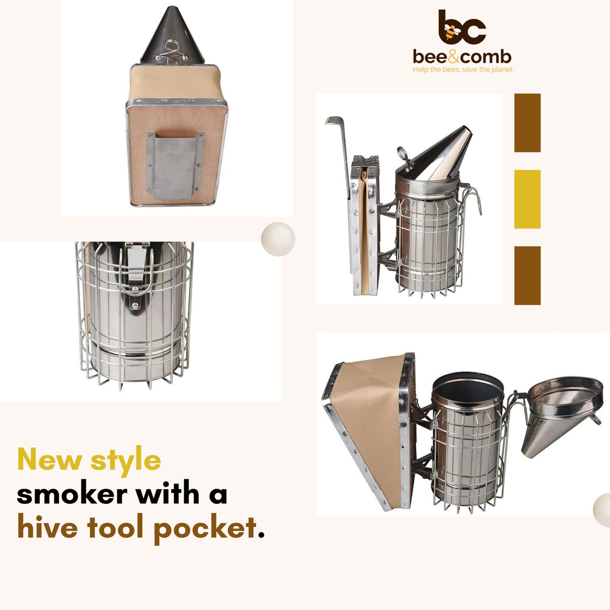 KarenAvetisyan2's tweet image. The Smoker with Hive Tool Pocket is a practical beekeeping accessory that combines the convenience of a smoker with a dedicated pocket for storing a hive tool. 

Make your beekeeping easy with our products
beekeepingservices.com/product/beehiv…
.
#BeekeepingTools #BeeSmoker #HiveToolPocket