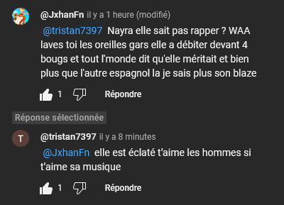 Ah donc dire qu'une meuf est chaude en rap c'est être gay mtn ? pas mal celle-la : #NouvelleEcole2 😂