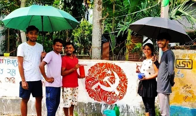 The Art of Resistance!
Bagula. Nadia.

#BengalNeedsLeft 
#LeftAlternative 
#Vote4Left 
#BaamPotheGram 
#panchayatelection2023