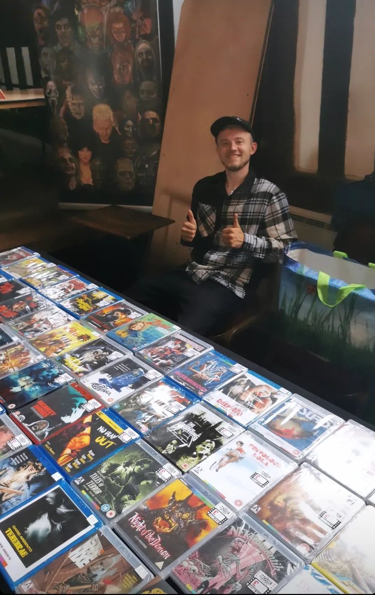 TheMovieStore22's tweet photo. Everywhere you go, always take the Horror with you ๐
Our stall at @LeicesterCon rocking some beauties today
#dvdcollector #bluraycollector #moviecollector #moviefan #physicalmedia #themoviestore https://t.co/Sah27MmwvR