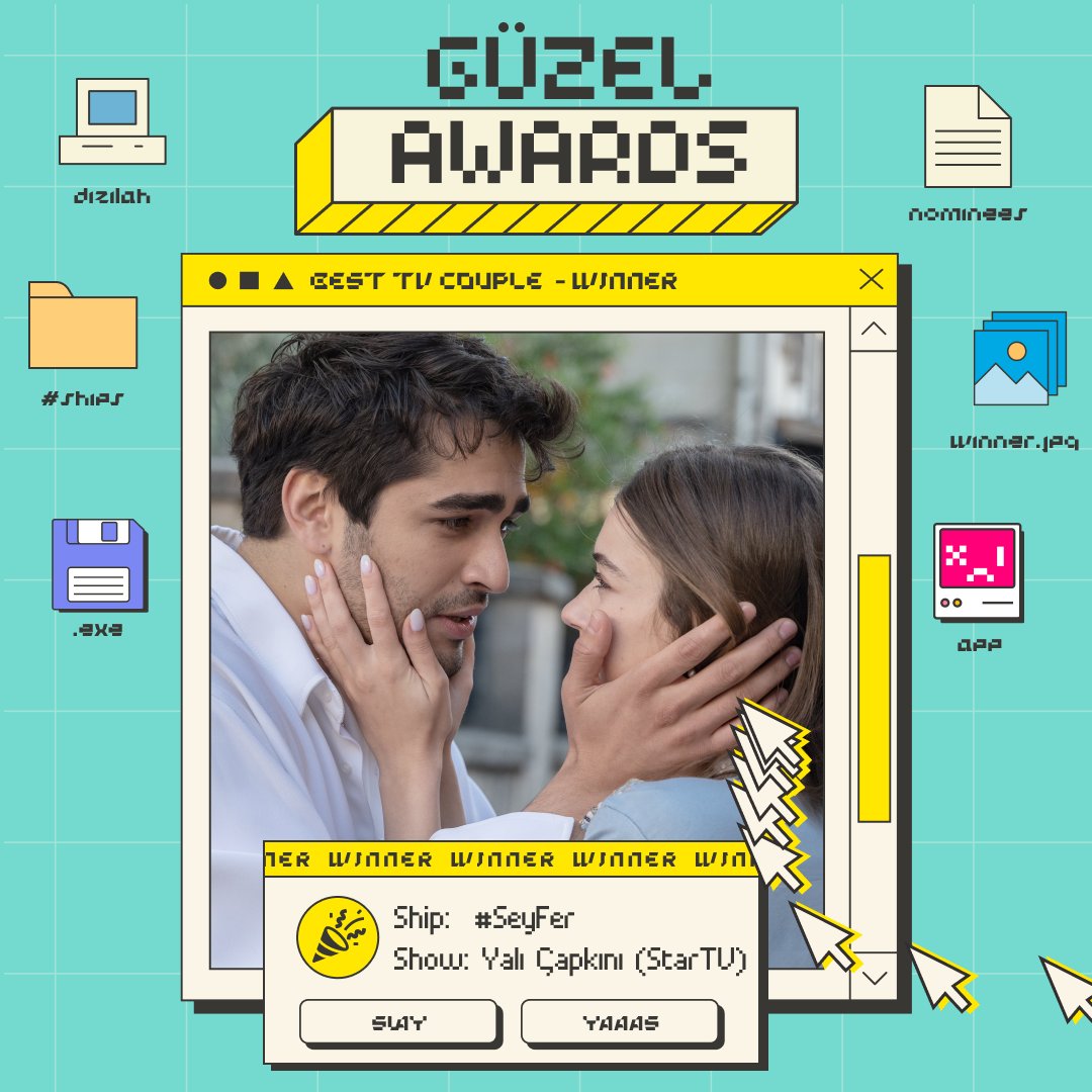 The highly coveted award for ‘Best Couple’ is a recognition bestowed upon a duo whose extraordinary on-screen chemistry ignited sparks, stealing our hearts in the process.

The 2023 fan-voted Dizilah Güzel Award for Best TV Couple goes to Yalı Çapkını's #SeyFer ❤️‍🔥 #GüzelAwards