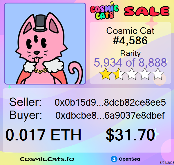 Cosmic Cats Sales tweet media