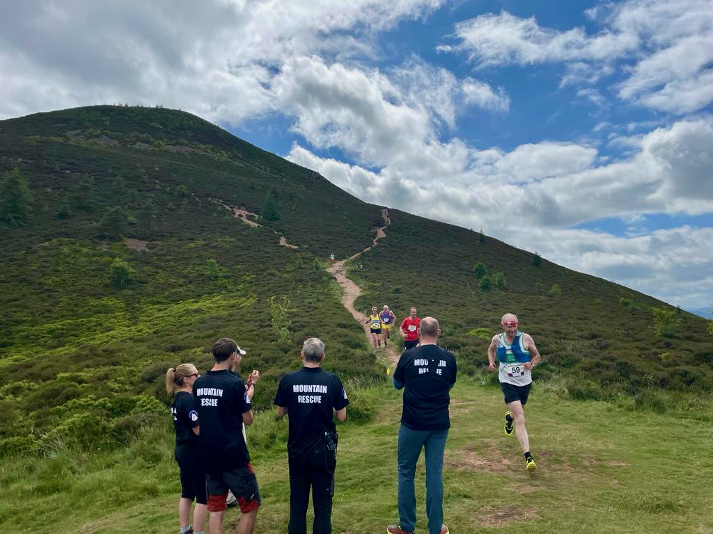 The Team were out supporting the #eildonhillrace today. Well done to all the runners and a special well done to our own team member, Jamie, who took part in the race. Great effort! #scottishmountainrescue #volunteering #hillrun #mountains