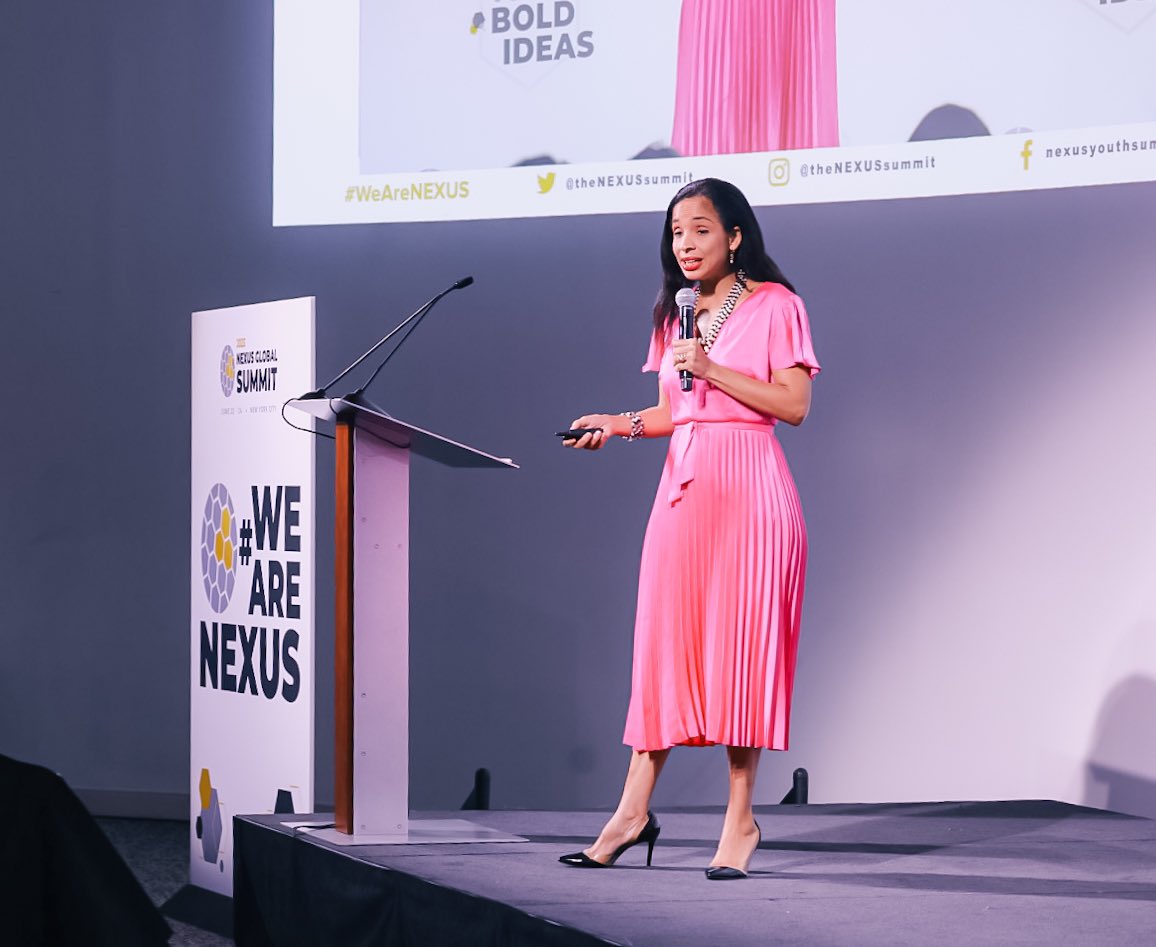 The bold and inspiring @ndidiNwuneli graced us with her presence to share her passion to change the narratives and biases about Africa. Ndidi used food to build bridges by showcasing that popular beverages and vegetables originated in many African countries. #WeAreNEXUS