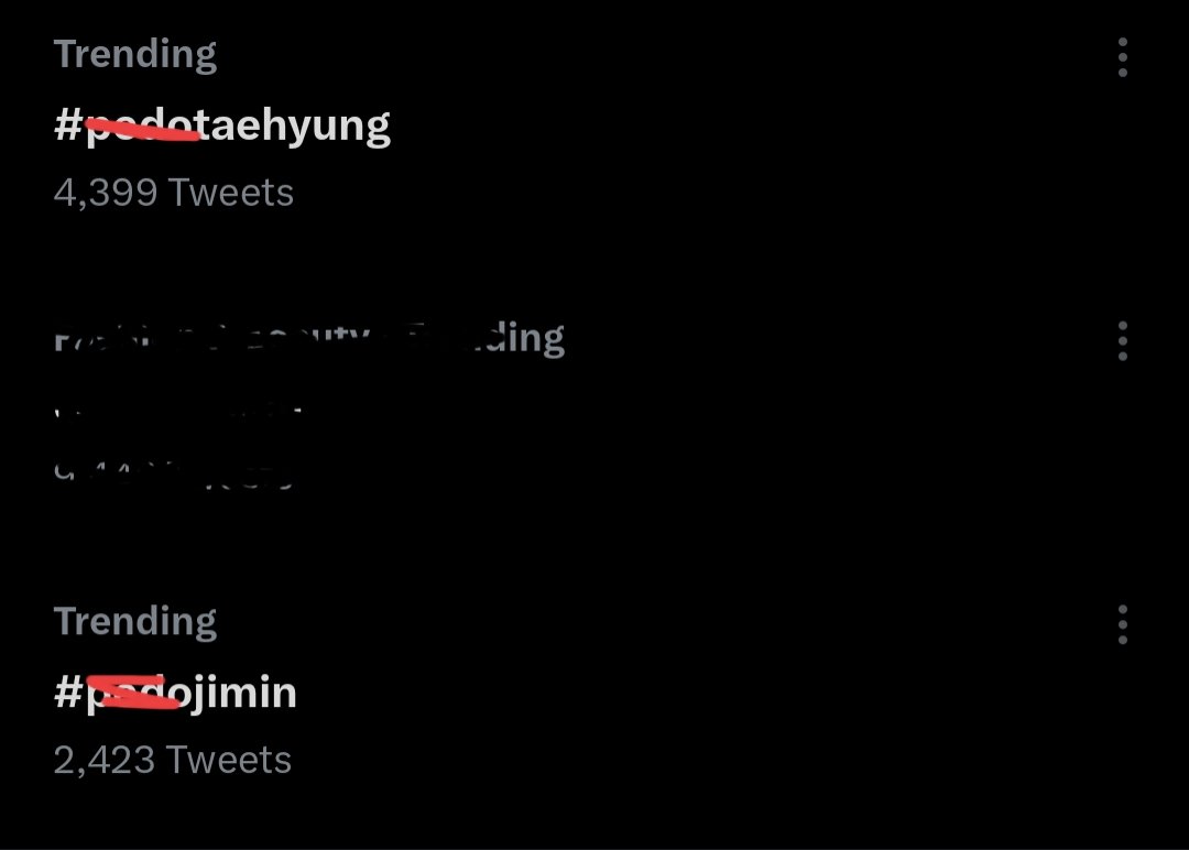 emveketahj's tweet photo. THIS IS GETTING WORSE!! PLS REPORT THE TRENDS ASAP...

&amp; RT AND REPLY TO TREND THESE ‼️

WE LOVE YOU JIMIN 
WE LOVE YOU TAEHYUNG 
WE LOVE YOU JUNGKOOK 
WE LOVE YOU VMINKOOK https://t.co/jx7hGLUsst