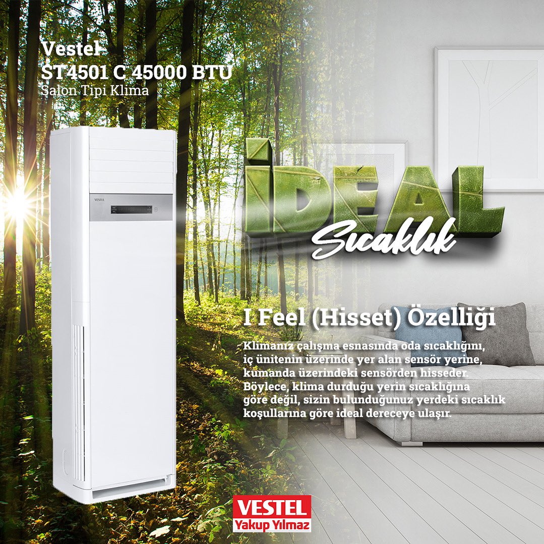 İdeal sıcaklık için; Vestel Salon Tipi Klima💨 

#vestelyyakupyilmaz