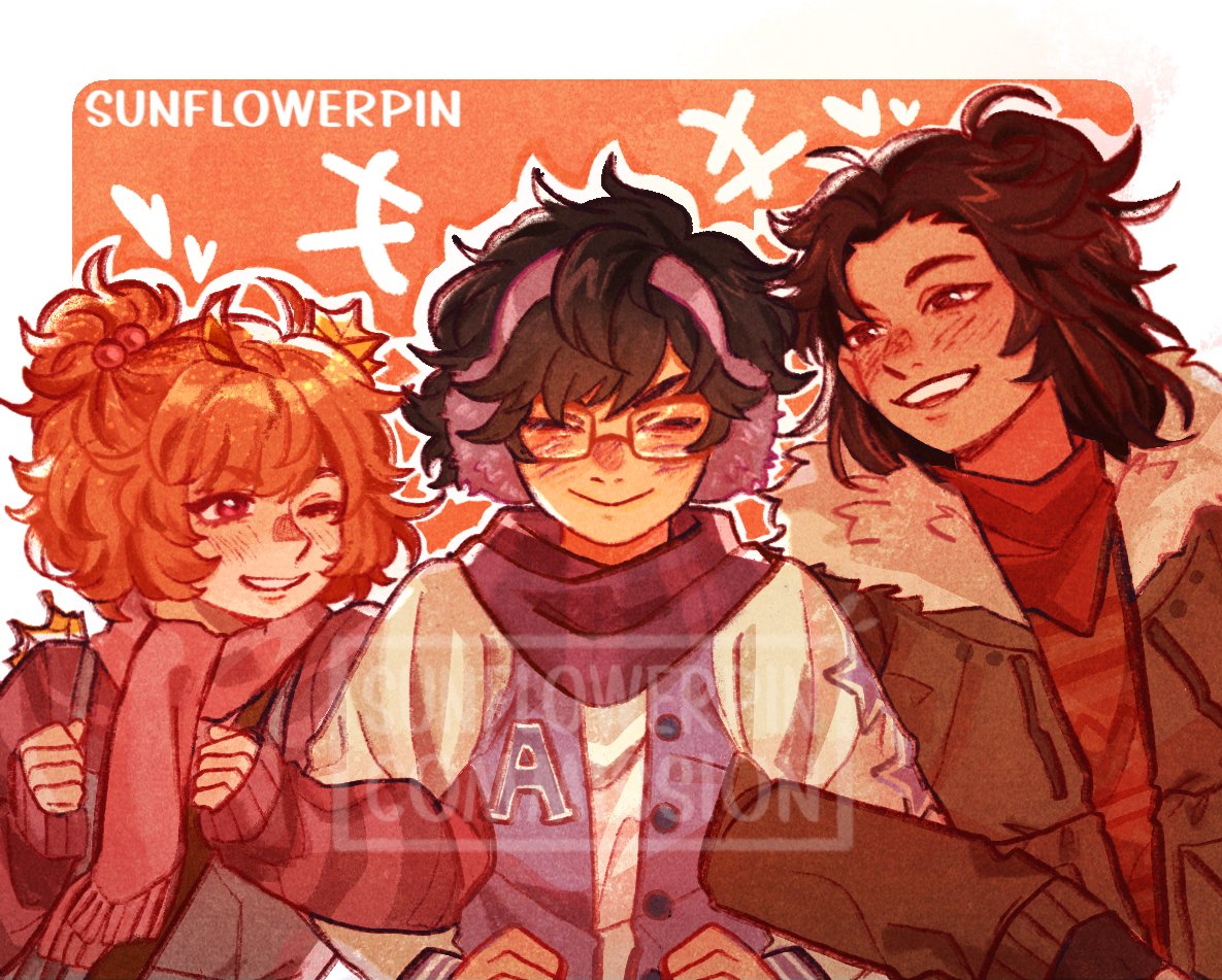 sobs under piles of autumn leaves over this cute comm I got from @Sunnyflowerday1 to curb my #OurLifeNowAndForever feels, their art style is truly so warm and FLUFFY AND CUTE AND I'M GONNA SOB ALL OVER AGAIN-