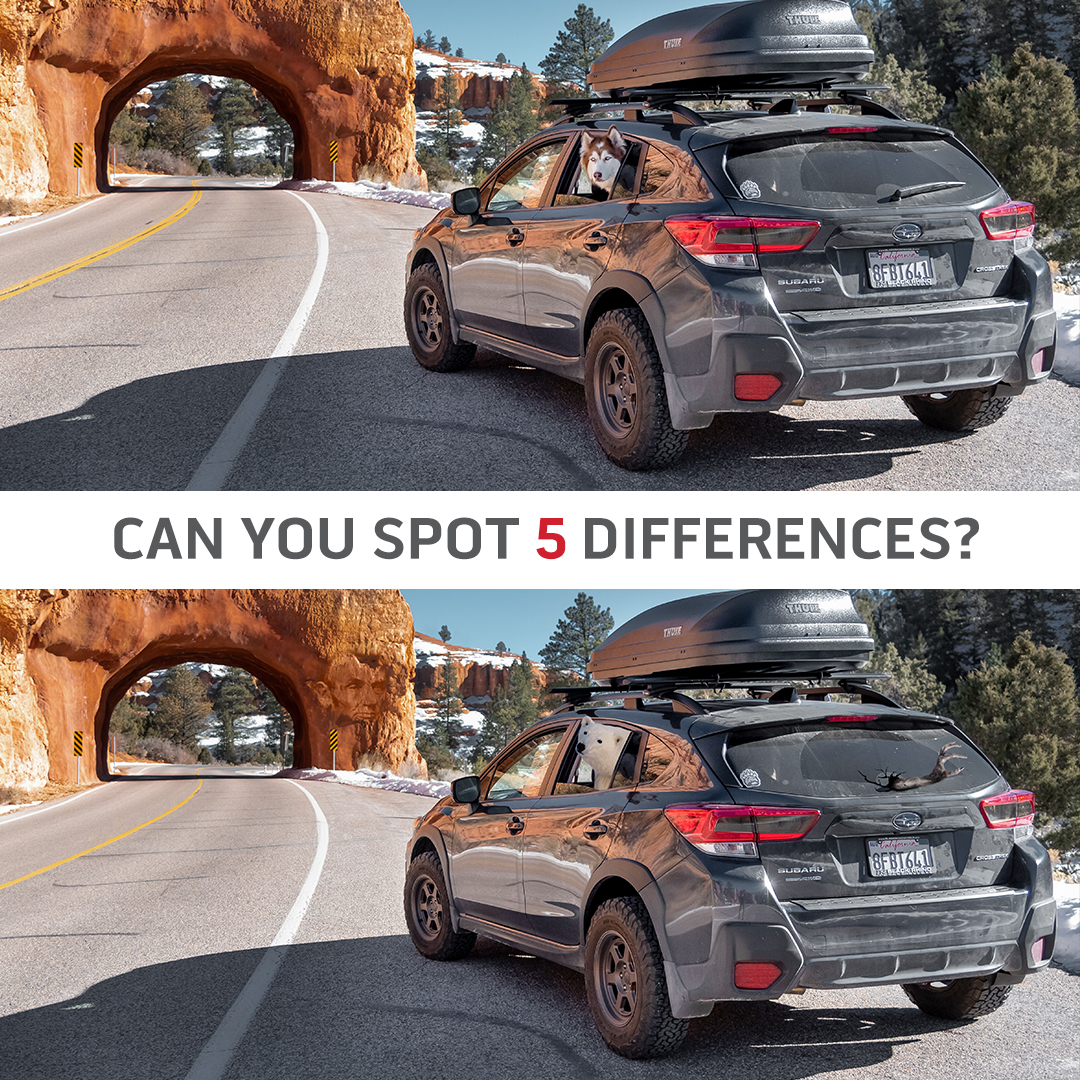 DiscountTire's tweet image. Use your 👀! Then tell us what you find.

#spotthedifferences #photohunt #car #tires #tunnel #travel #roadtrip