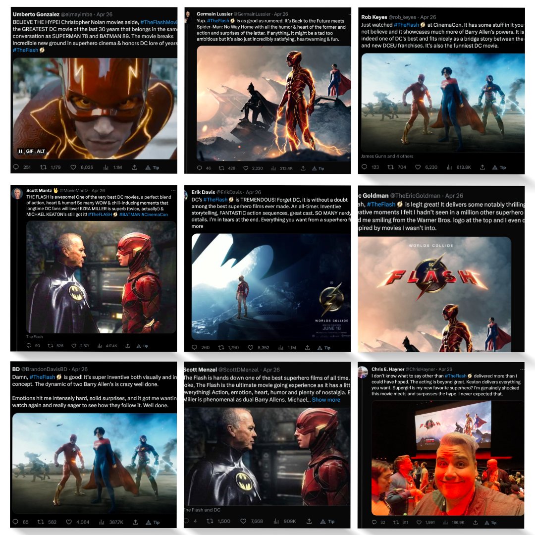 #TheFlash is about to have the WORST 2nd-week drop for a superhero movie ever. 😵

Take a look at these #TheFlash reactions from Cinemacon on April 25.

WTF happened? 😵‍💫
Thoughts in the thread 🧵