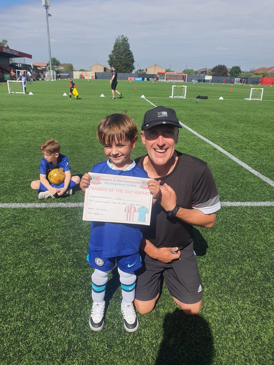 Congratulations to our Trainer of the Day for our Mini Ballers Session. What great concentration he showed! #UpTheBowers #BowersCommunity #BowersFamily #Basildon