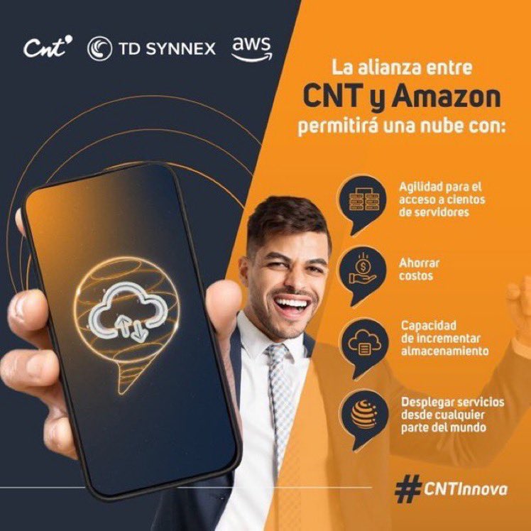 ecuadorprensaec's tweet photo. [Contenido Patrocinado]

La alianza entre CNT y AMAZON te permitirá agilidad en el acceso a servidores, ahorro, capacidad de almacenamiento y despliegue de servicios desde cualquier parte del mundo.

#CNTInnova #RentabilidadSocial #CámbiateaCNT #Beneficios #Ventajas https://t.co/F38UtpaaYq