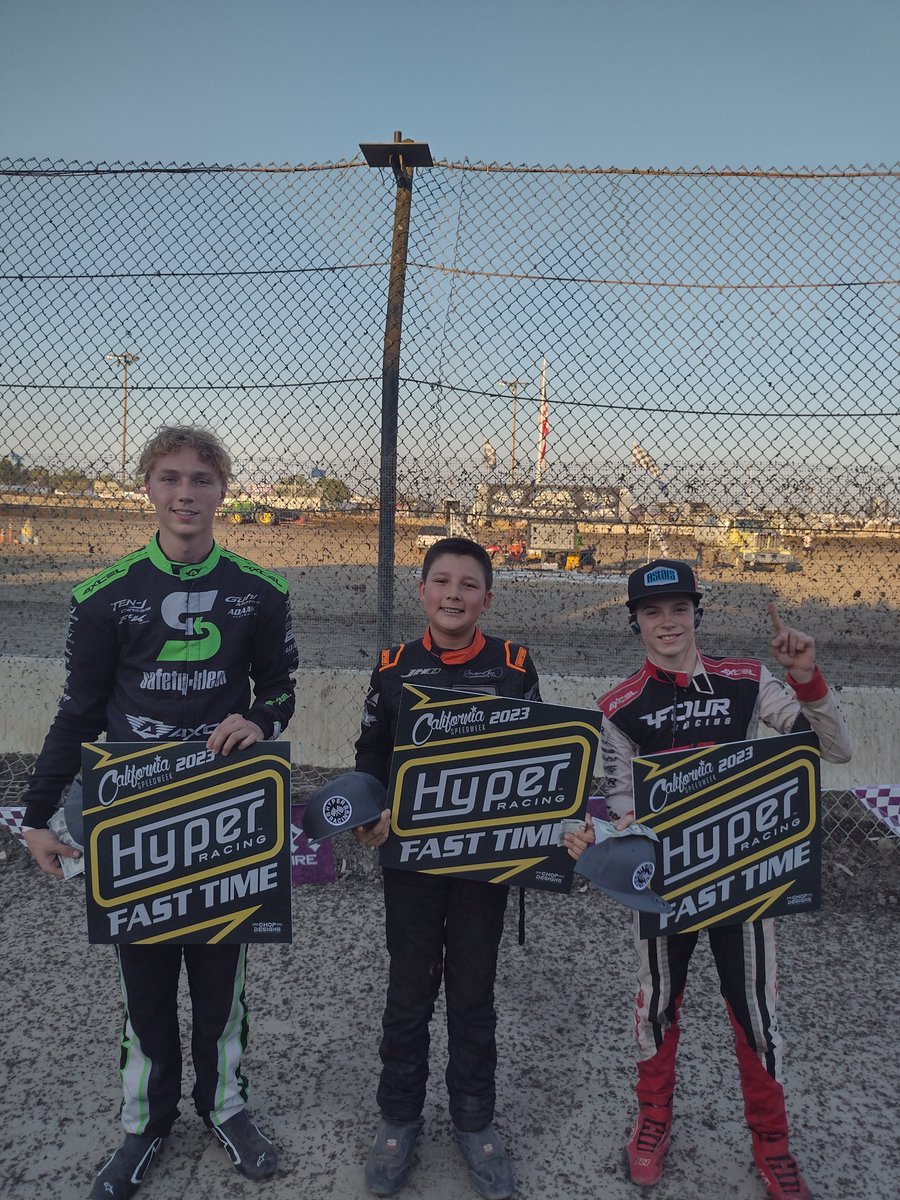 CASpeedweek's tweet photo. Thanks to @HyperRacing44 for the $100 fast-time awards!
Non-Wing Austin Torgerson
Super 600 Jett Yantis
Restricted Lucas Mauldin
Heat races coming up on The Cushion from @lemooreraceway_ ! https://t.co/mWQslvK0ha