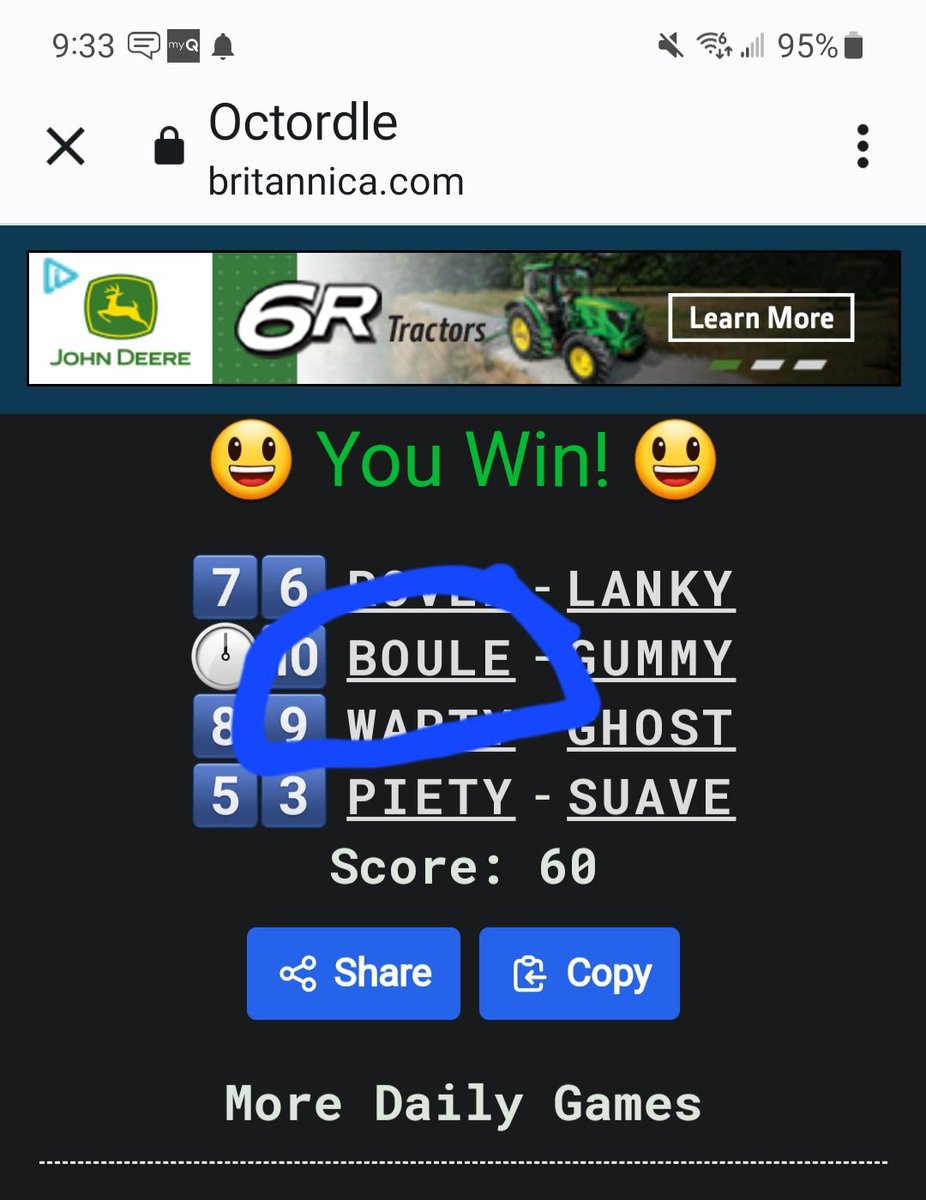 popcorn_granny's tweet photo. @Britannica how can you purchase #octordle and put words in the daily puzzle game that are not even in your own dictionary? How do you expect puzzlers to be able to guess a word that you yourself don't even recognize? https://t.co/UrFVu7EoZy