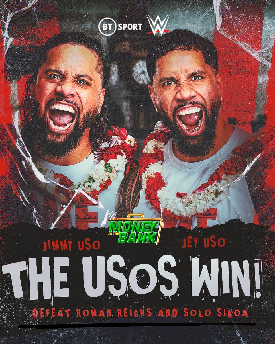 The Uso's DEFEATED the Tribal Chief 🩸😱

<a href="/WWEUsos/">The Usos</a> 

#MITB