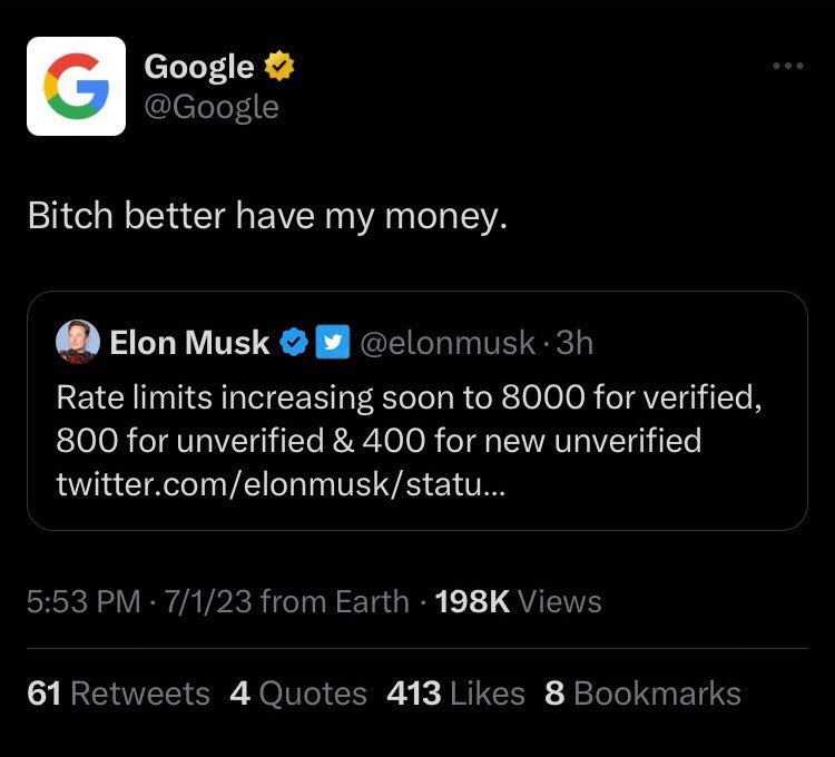 The moral of today’s Twitter story is:

Pay your Google Cloud bill