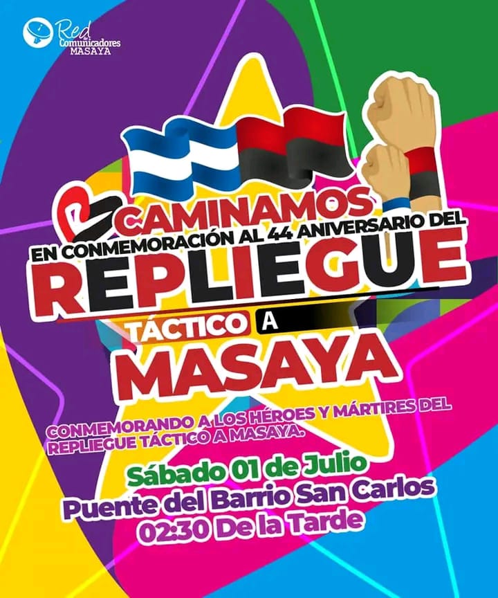 Gabriel82975940's tweet photo. MasayaConmemoramos a los Héroes y Mártires del Repliegue a Táctico a Masaya con una Caminata 🚶‍♂️🚶‍♀️👨‍👩‍👧‍👦✌🏍🚗✊❤️🖤
#4419VivalaRevolucion 
#UVEOSCARTURCIOSMASAYA https://t.co/HR25QEIWxg
