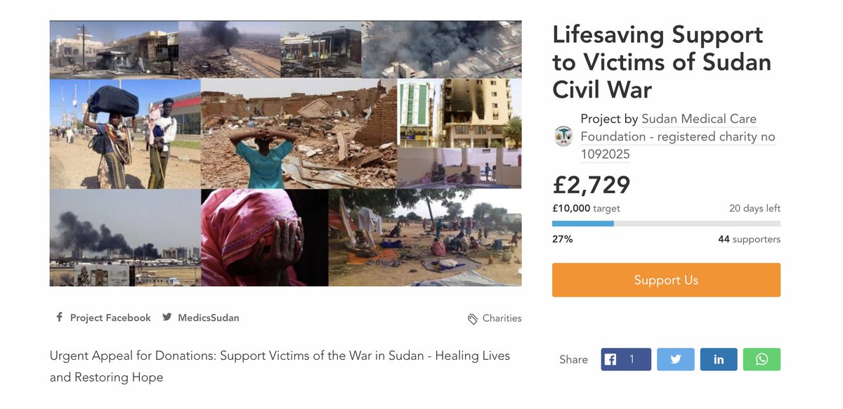 Please support 🇸🇩 patients and injured crowdfunder.co.uk/p/lifesaving-s…                  <a href="/SudanTribune_EN/">Sudan Tribune</a> <a href="/UNDP_Sudan/">UNDP Sudan</a> <a href="/UN_Sudan/">United Nations Sudan</a> <a href="/UN_Sudan/">United Nations Sudan</a> <a href="/UNOCHA_Sudan/">UN OCHA Sudan</a> <a href="/EU_SUDAN/">European Union In Sudan</a> <a href="/UKinSudan/">UK for Sudan 🇬🇧</a>