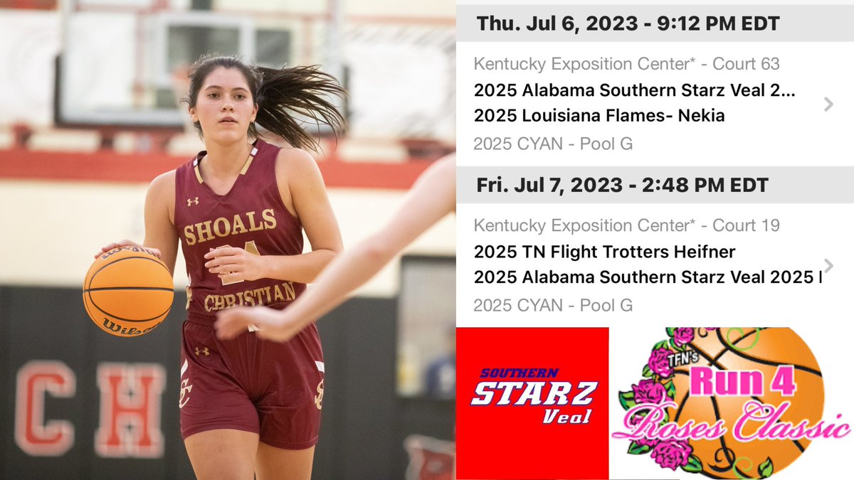 sarahdavis2025's tweet image. July is here! Up first… Run4Roses Classic @AlSoStarz_Veal @scs_wbb