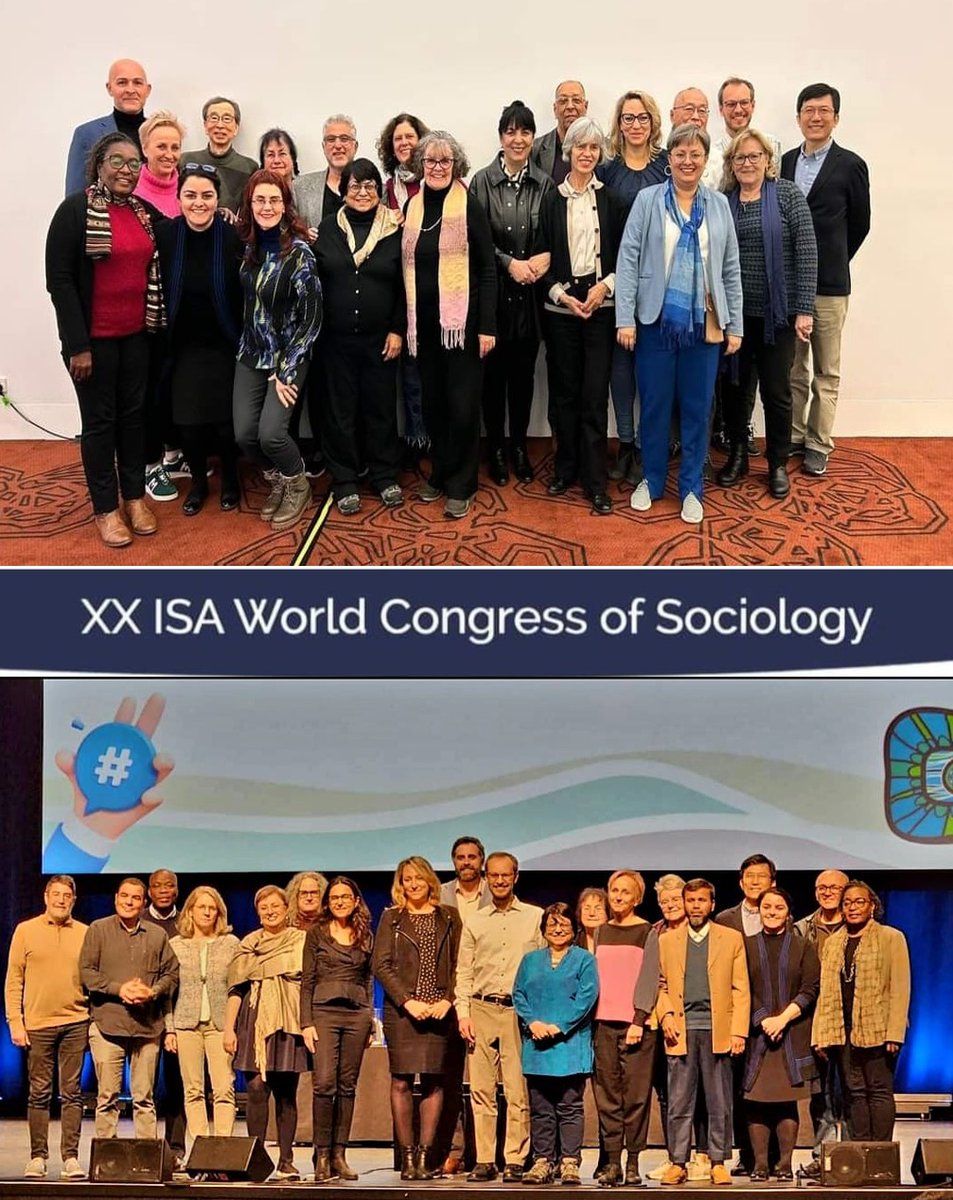 One week of full immersion into the largest sociological community @ #ISAWCS23 in Melbourne (3000+ in attendance).
Honoured to be elected to serve for a second term on the Executive Committee.
👇🏽The outgoing & incoming executive officers of @isa_sociology👇🏽