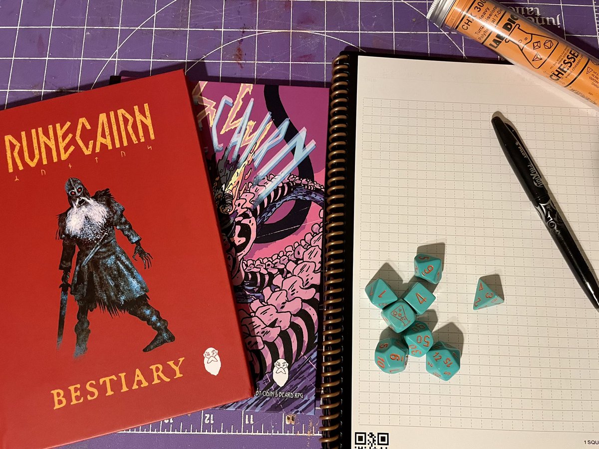 dicemaven's tweet photo. Time to crack into @ByOdinsBeardRPG new bestiary for Runecairn! https://t.co/m0s1d7FfFG