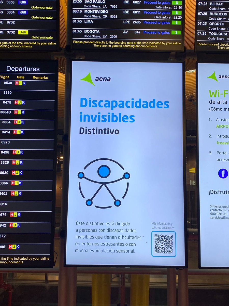 Este distintivo de discapacidades invisibles es el tipo de cosas que necesitamos en latinoamérica. Debemos luchar en las universidades por fomentar este tipo de iniciativas. Pueden saber más si le dan zoom al QR. ¡Bravo Madrid!