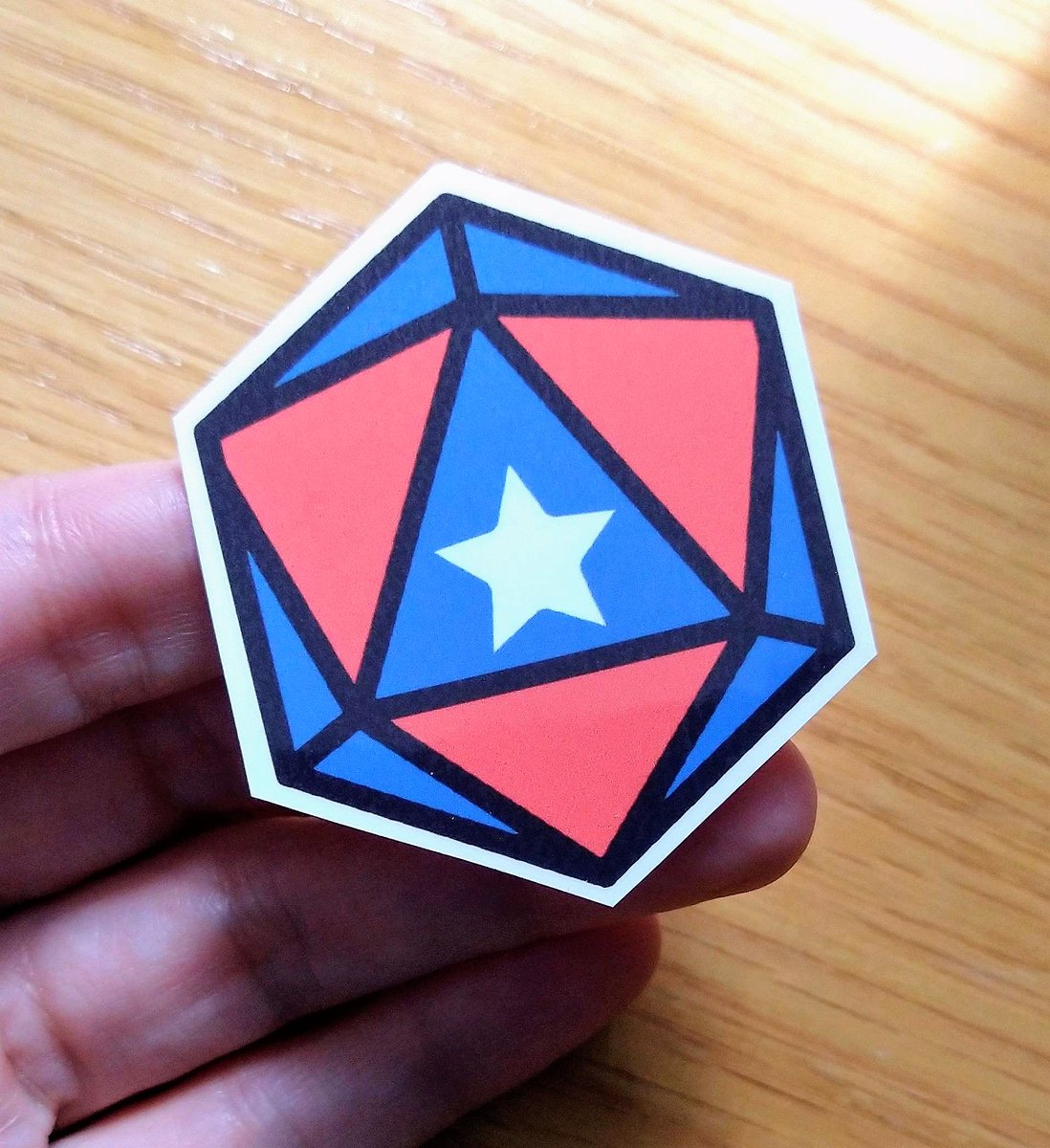 MazyPrints's tweet photo. Hello Friends!
For ALL orders placed next week, MazyPrints on Etsy will include this awesome red white and blue 2" d20 sticker to celebrate #4thofJuly https://t.co/rX3n7MTbCA