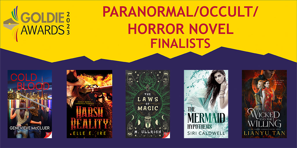 goldencrownls's tweet photo. @flucaswrites @EricaLeeAuthor @tianawarner @CatherineYBooks @themollyjay @zendragandt @StacyLynnMiller @19Suzieclarke @emilyobwrites @CarsenTaite @RitaP1313 @AHReichardt @zgrokit @verogauthor The finalists for the Paranormal/Occult/Horror Goldie are @AuthorMcCluer, @ElleEIre, @MUllrichAuthor, Siri Caldwell &amp; @LianyuTan #gcls2023 #goldies2023 https://t.co/GkIjf9VPsQ