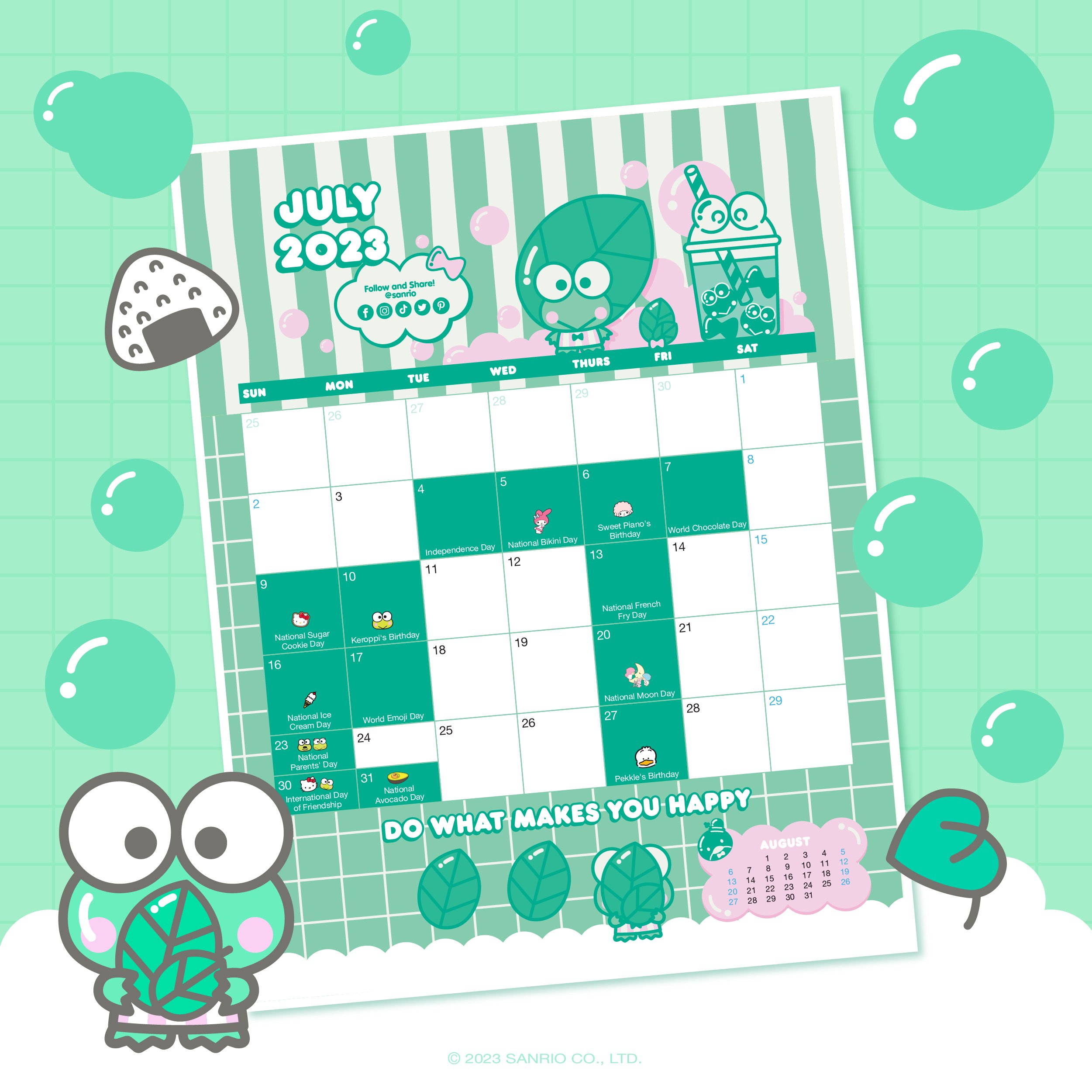 Keroppi is the Sanrio Friend of the Month!