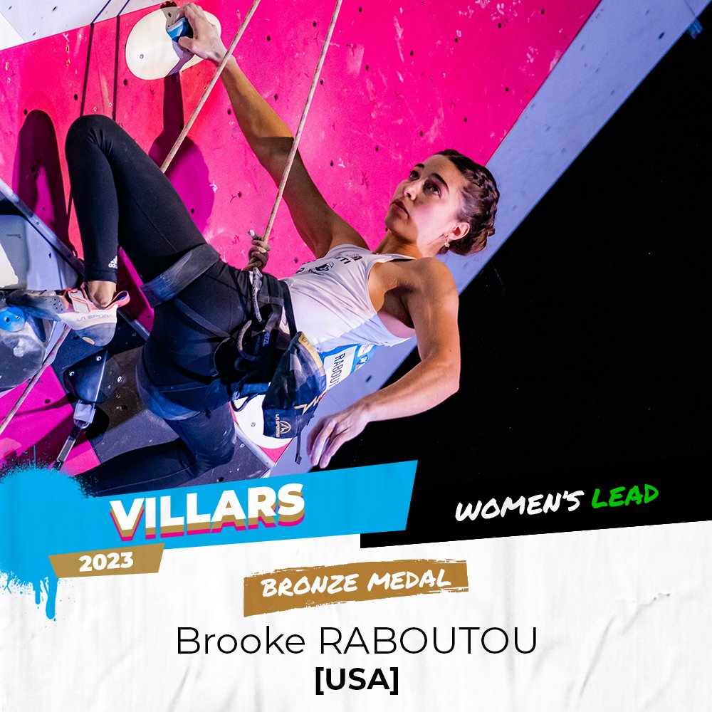 And we have your women's Lead medallist's for IFSC World Cup Villars 

#IFSC #SportClimbing #VillarsWC
