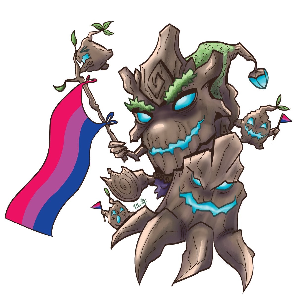 Lefiex's tweet image. Maokai  is one of my personal favorite. Im glad I had the chance to draw him💚 
#Maokai #LeagueOfLegends  @LoLPrideChibis