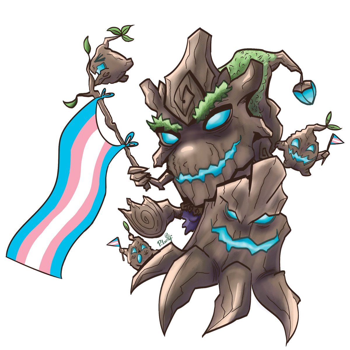 Lefiex's tweet image. Maokai  is one of my personal favorite. Im glad I had the chance to draw him💚 
#Maokai #LeagueOfLegends  @LoLPrideChibis