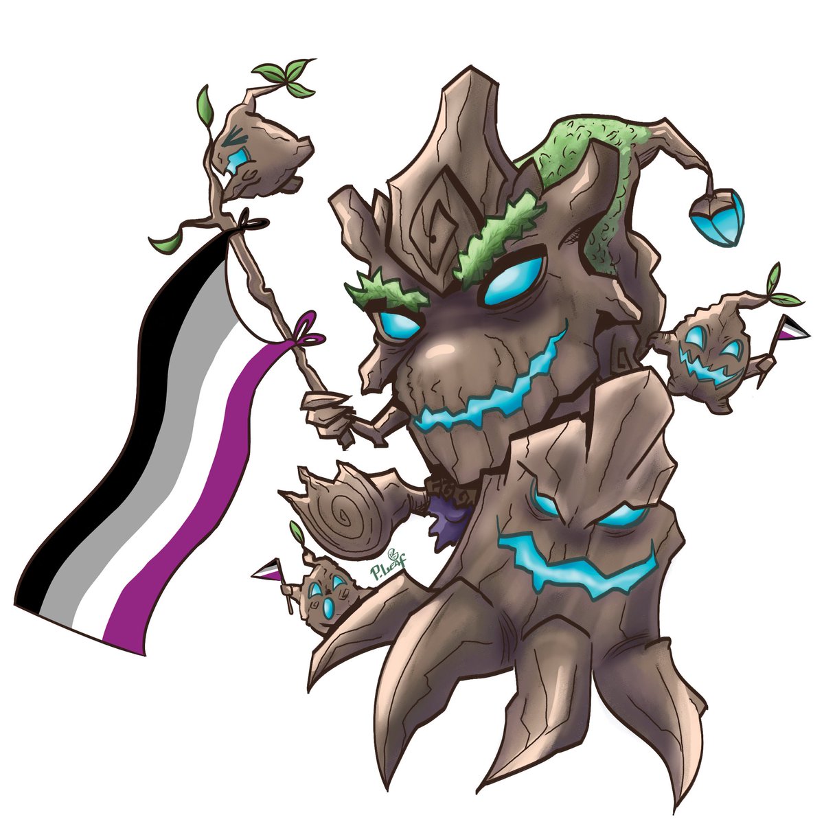 Lefiex's tweet image. Maokai  is one of my personal favorite. Im glad I had the chance to draw him💚 
#Maokai #LeagueOfLegends  @LoLPrideChibis