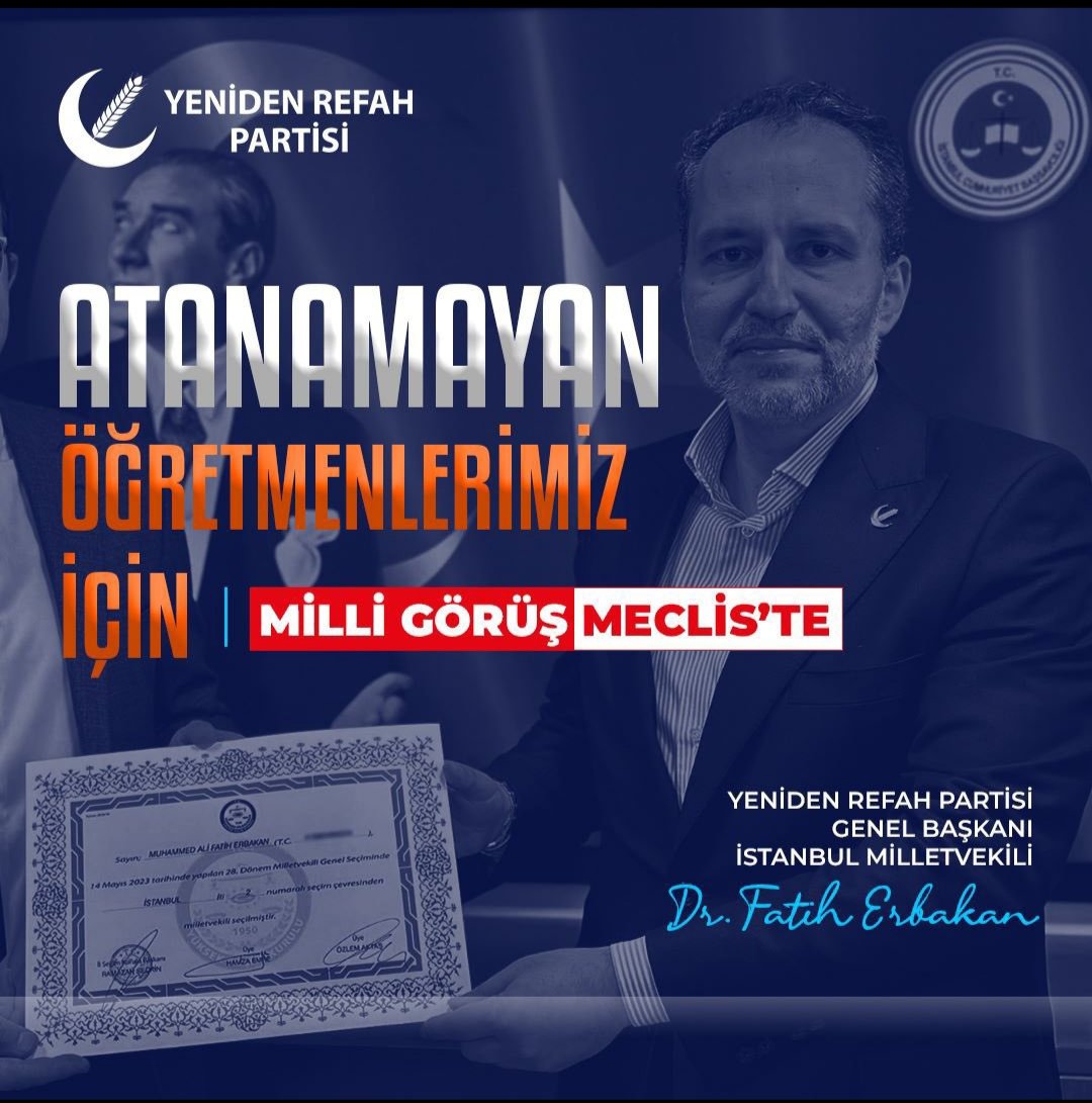sumeyye2401's tweet photo. 2022 Kpps ile ilave atama olacak açıklması sonrası 27 Mayıs gecesi tüm y.refah merkezlernden paylaşıln twet görseli
Sadece @prof_mahmutozer bakan değil tüm iktidar bu sözün altnda kalır
Sn cumhurbaşkanım size ve ittifakınıza güveniyoruz 🙏
#CbMebEkAtamaSözünüTutmuyor https://t.co/o8DkbDm6Pz