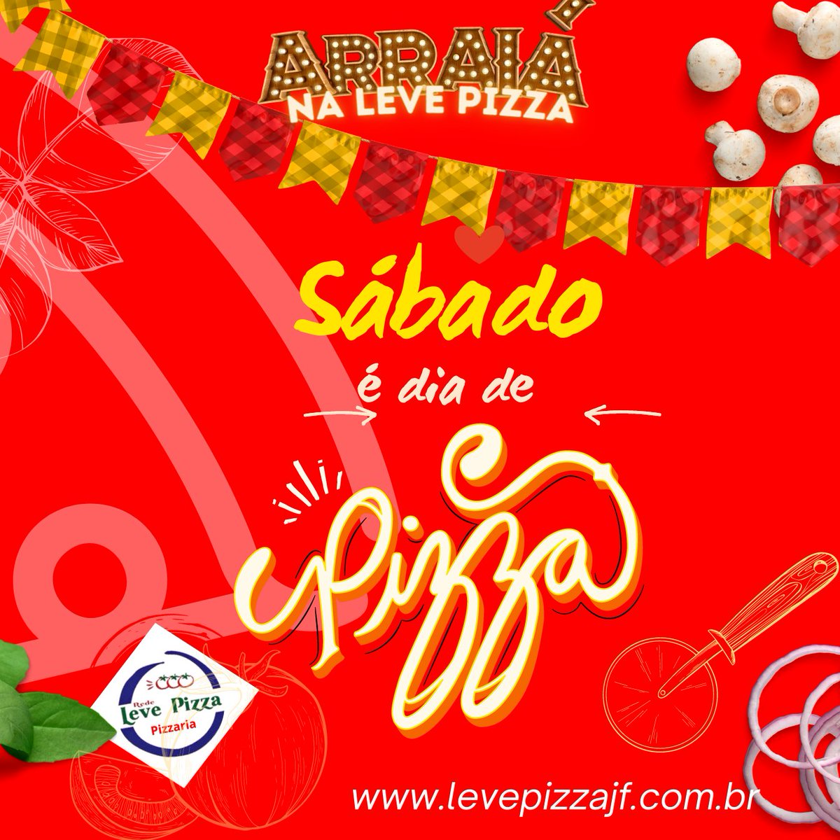 RedeLevePizzajf's tweet photo. Sábado é dia de pizza e sabor! 🍕😍 Aproveite o seu fim de semana para saborear uma deliciosa pizza da Leve Pizza!

☎ 32 3031-0200 
📱 32 98810-7803
https://t.co/cbtr0voj9s

Marque seus amigos nos comentários e convide-os! 🤩❤

#SábadoÉDiaDePizza #PedidoOnline #SaboresIncríveis https://t.co/pLepuo34XC