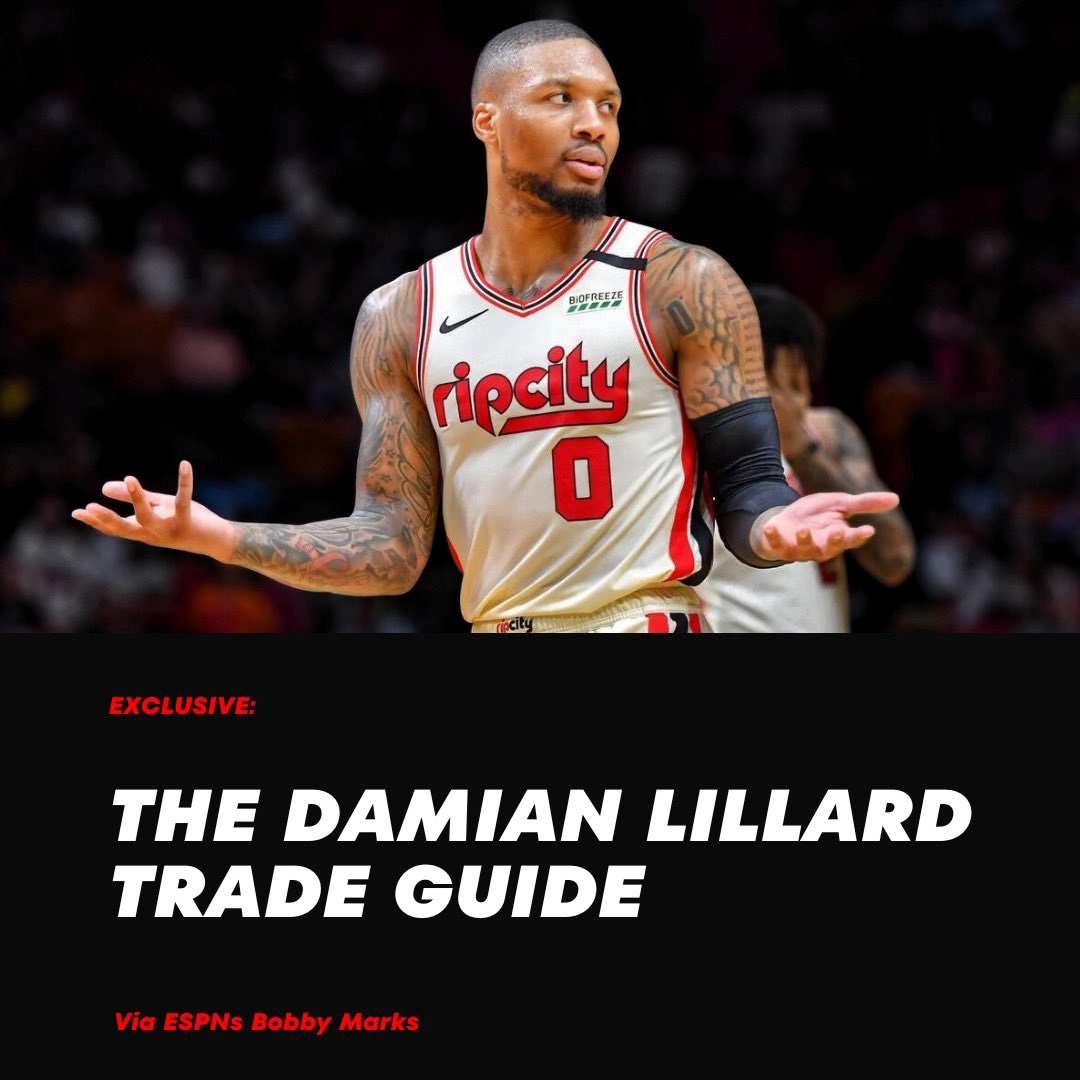 Bobby Marks on Twitter "Damian Lillard Trade Guide https//t.co