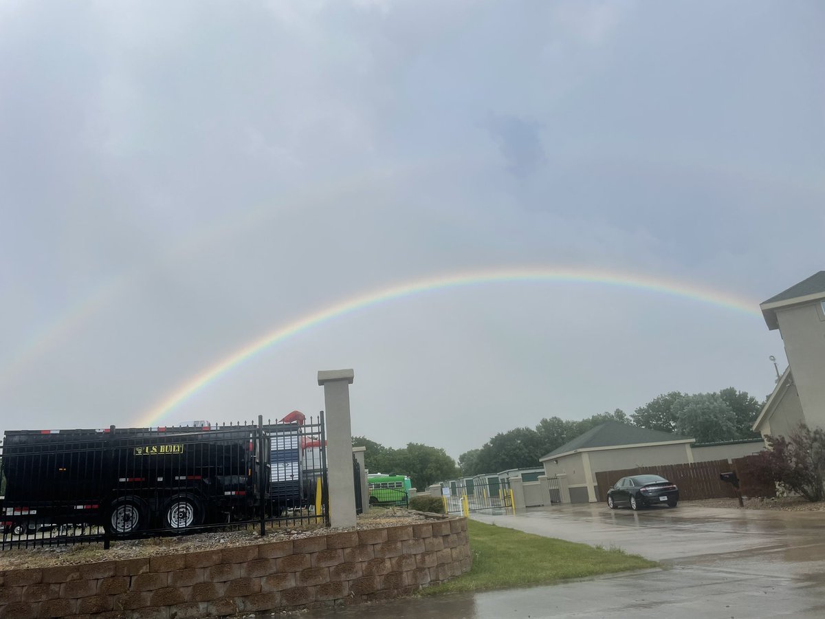 Holy double rainbow, Batman! <a href="/NWSKansasCity/">NWS Kansas City</a> <a href="/fox4wx/">Fox 4 Weather KC</a>