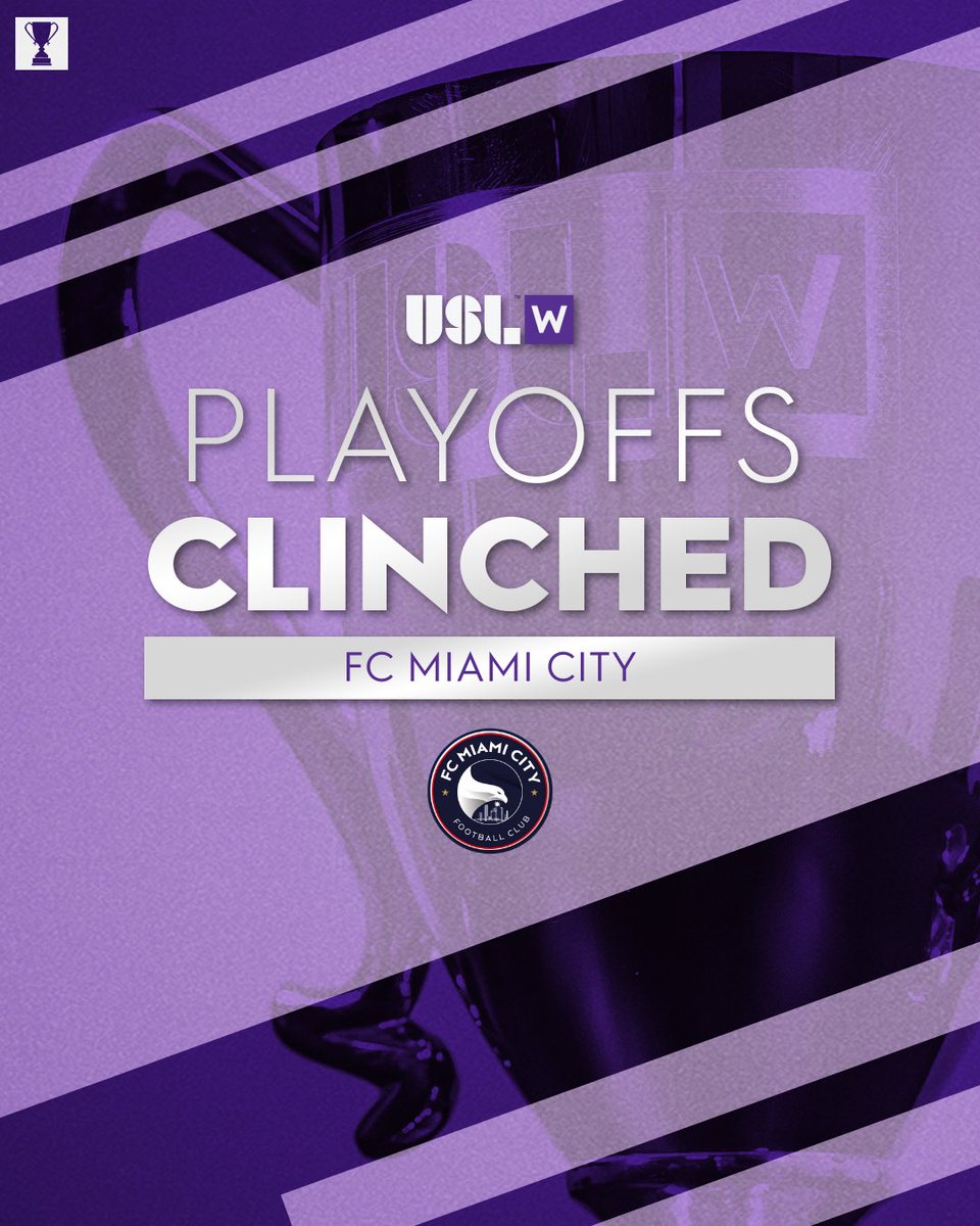 The 305 is headed 🔙 to the postseason 🌴
 
<a href="/FCMiamiCity/">FC Miami City</a> has clinched a spot in the 2023 playoffs!
 
#ForTheW