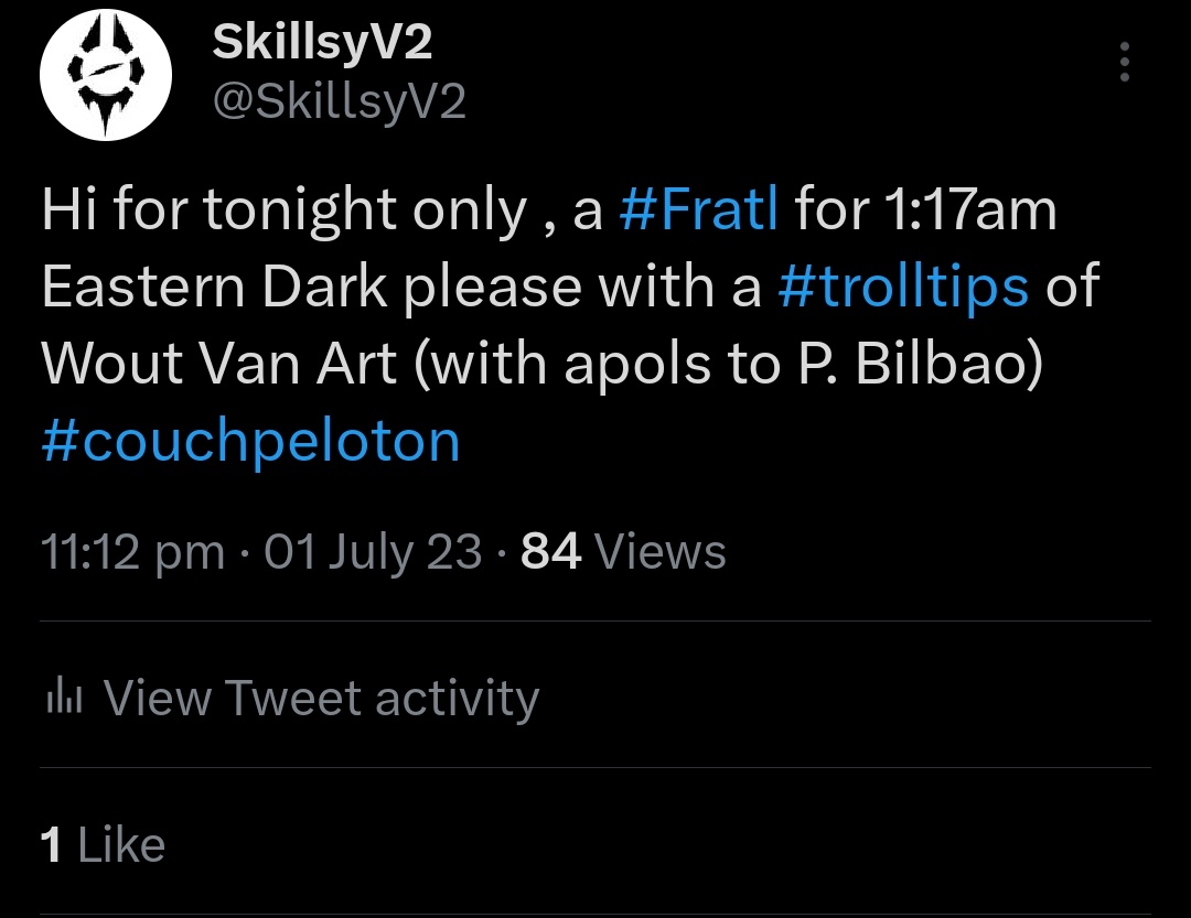 SkillsyV2's tweet image. Hi Mark, well done on the cluster that was last night. I had wout for nout for #trolltips but twitter are my homework...