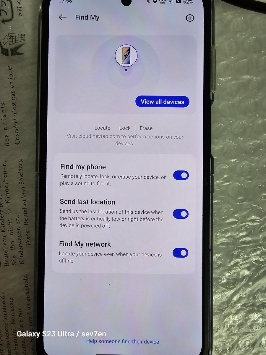 fabrizio_degni's tweet photo. I did a quick check for new firmware update for the OPPO Find N2 Flip without success, it is stuck on #ColorOS13 (13.1) since weeks but I'd like to highlight an interesting feature for #security and #privacy: Find My Device even if offline 👍
#oppo #oppofindn2flip #foldable #tech https://t.co/TXaezDX725