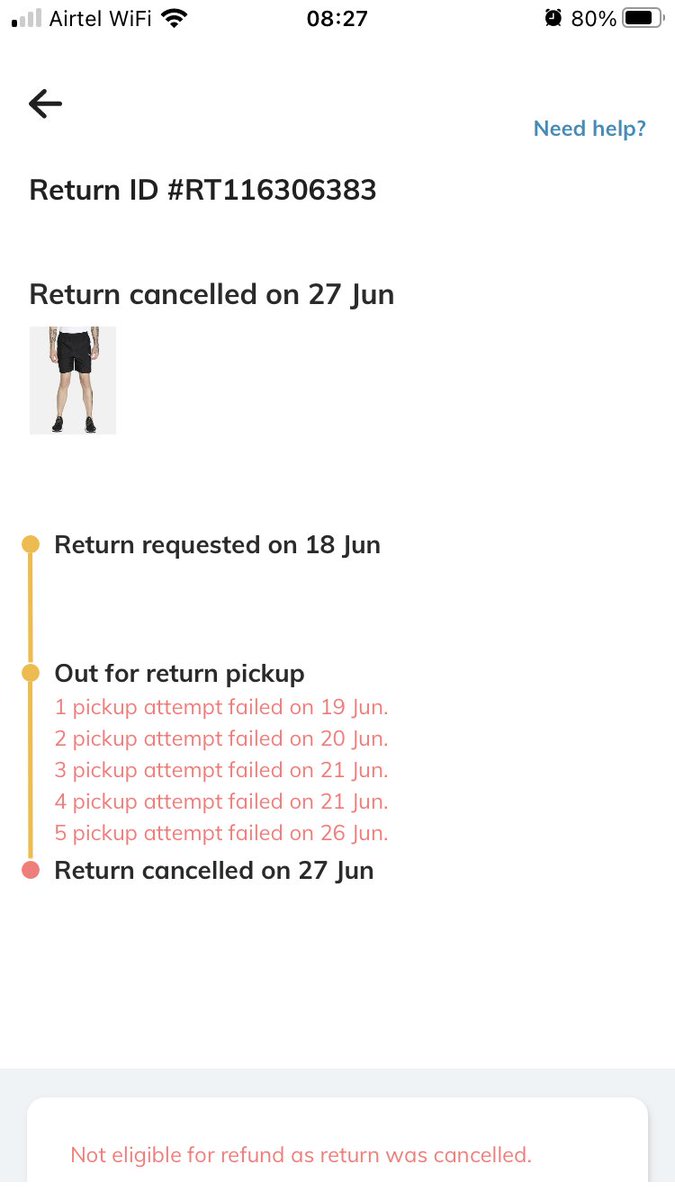 ArvindGujral2's tweet photo. @AJIOLife I have been trying to return two packages- but failed, as the retrieval guy never turns up. Pls sort this out asap https://t.co/ErUKxoqyI6