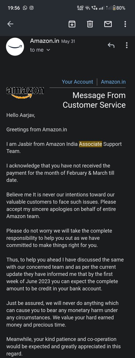 aarjavjain9121's tweet photo. Disappointed with @amazonIN  for doing fraud by not paying my 3 months affiliate commission as promised
Tag id- aarjavjain0a-21
2,30,770rs
It's unfair and unethical to deceive hardworking individuals who promote their products
Time for transparency and accountability
#AmazonFraud https://t.co/1Nb2gDNpeL