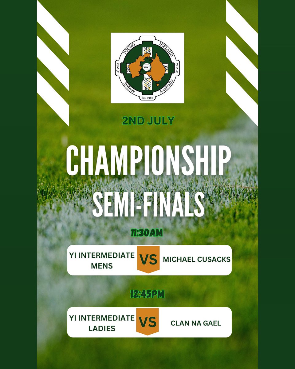 Best of luck to both our men’s and ladies intermediate’s today in their Championship Semi-Finals 💚💛