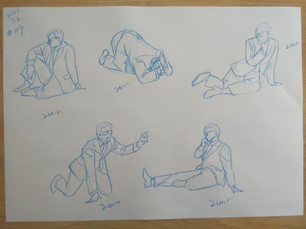 #さとまこクロッキー
#今日のクロッキー

＃89&amp;90
2分だと、顔まで描けないこともあって、もうちょっとだけ描き続けたくなるけど、制限時間制でいきます。
89、肉付けがわりとうまくいったかも。 https://t.co/ag0aByzgyc