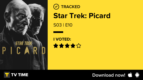 m4nh4's tweet photo. I've just watched episode S03 | E10 of Star Trek: Picard! https://t.co/EXvtPGTzdU #tvtime https://t.co/d7RksucIWK
