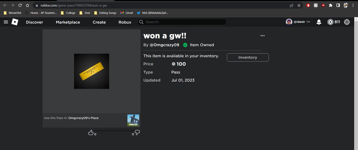 DestrMM's tweet photo. 3rd Proof

Giveaway 100 Robux, winner @ogssuki https://t.co/99dVZNTszL