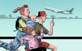 Just a mom, with my trusty bag of kid essentials, juggling an Oculus, a 14 year old beats headphones and  extra patience, trying to keep up with airport mode dad who's cutting in front of everyone like a pro. 🙄✈️ #MomLife #AirportAdventures #SuperMomStruggles"