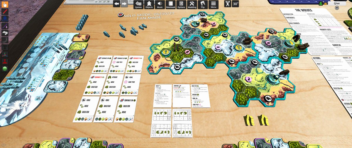 BoardGameGhee's tweet image. A couple people have enjoyed The Wolves so much that they dm'd me and sent me files for a SOLO mode that they designed! Two completely different versions! I've never felt this before. I'm literally blush atm.  
Digging in! #thewolves #solomode?